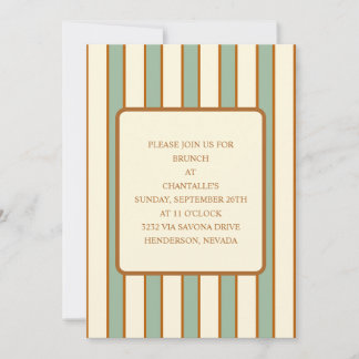 Invitation Rayure Moderne Rétro Chili Lime
