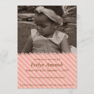 Invitation Rayure vintage : Bubblegum