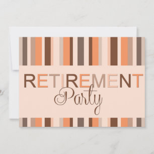 Invitation Rayures d'invitation de partie de retraite