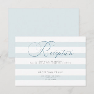 Invitation Réception - À peine Là Bleu Pâle