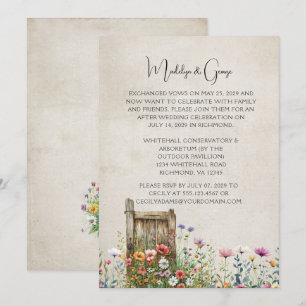 Invitation Réception à thème du jardin rustique uniquement In