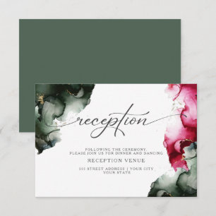 Invitation Réception Abstraite sur la Crimson et le Sage Gree