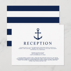 Invitation Réception Ancre De Style Nautique