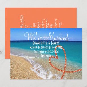Invitation Réception après mariage Sunny Beach Scène