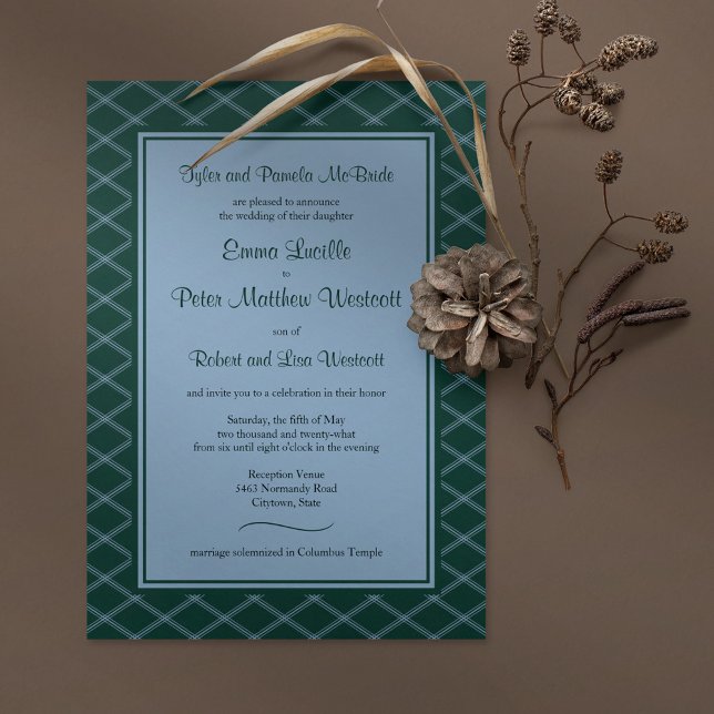 Invitation Réception Art déco Formelle Forêt uniquement Invit (Créateur téléchargé)
