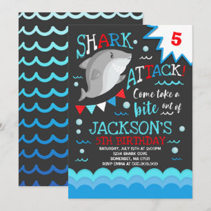 Invitation Réception au bord de la piscine de requin