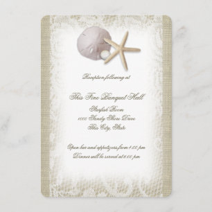Invitation Réception Beach Pearl et Lace