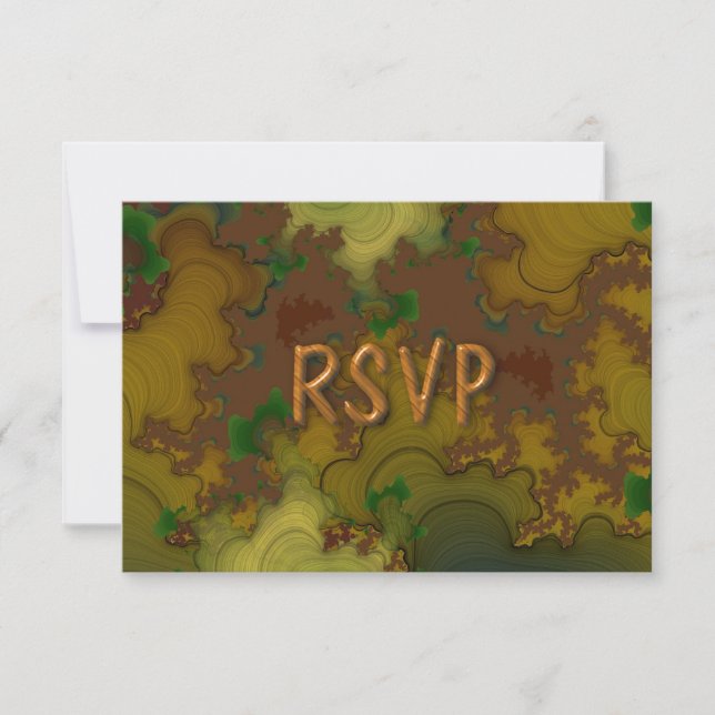 Invitation Réception Camo Fractée RSVP (Devant)