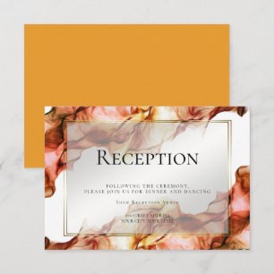 Invitation RÉCEPTION   Couleurs d'automne à l'aquarelle abstr