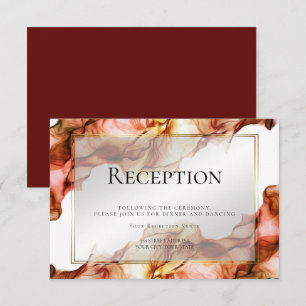 Invitation RÉCEPTION   Couleurs d'automne à l'aquarelle abstr