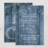 Réception d'après-mariage uniquement - Rustic Blue