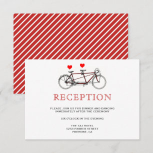 Invitation Réception de bicyclette tandem mignonne vintage