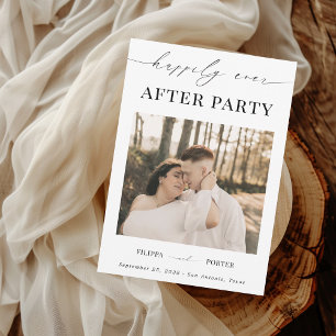 Invitation Réception de fête Elopement Happily Ever After uni