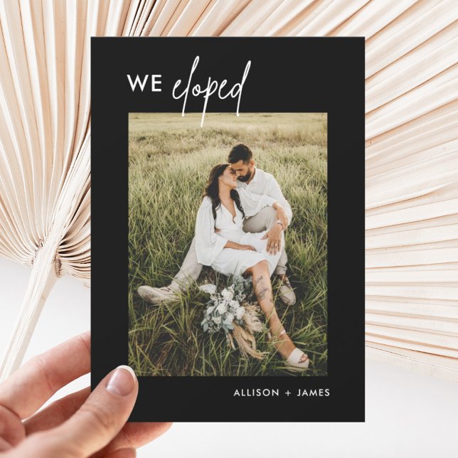 Invitation Réception de fuite Mariés Nous nous sommes enfuis  (Créateur téléchargé)