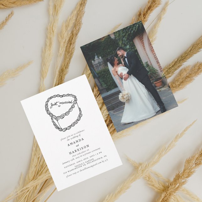 Invitation Réception De Gâteau De Mariage Marié Uniquement (Créateur téléchargé)