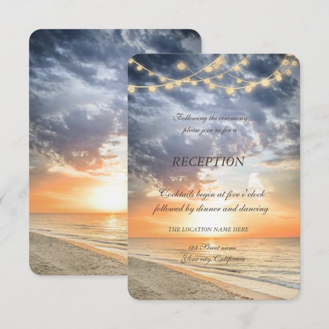 Invitation Réception de guirlandes lumineuses au lever du sol (Devant / Derrière)