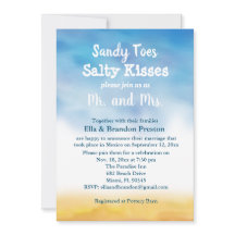 Réception de mariage après Sandy Toes à l'aquarell