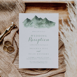 Invitation Réception de mariage au pays de la montagne verte 
