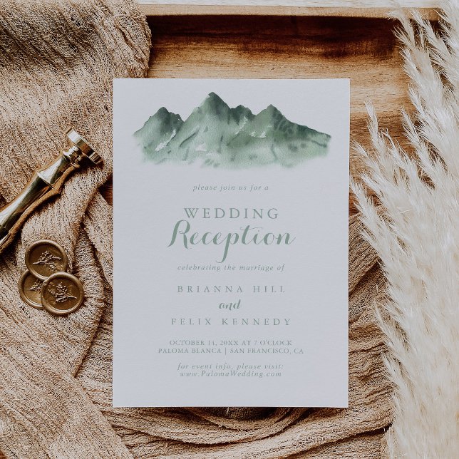 Invitation Réception de mariage au pays de la montagne verte  (Créateur téléchargé)