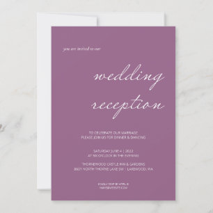 Invitation Réception de mariage avec écriture calligraphique 