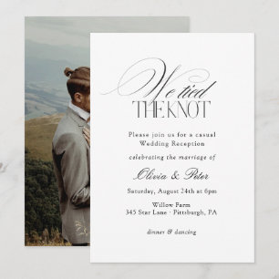 Invitation Réception de mariage de fuite "Nous avons noué le 