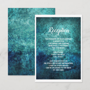 Invitation Réception de mariage de la marine turquoise Blue G