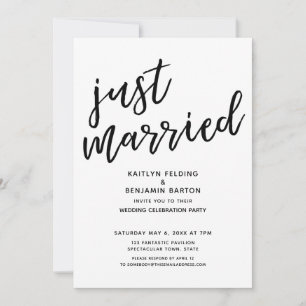 Invitation Réception De Mariage Décontractée Et Moderne