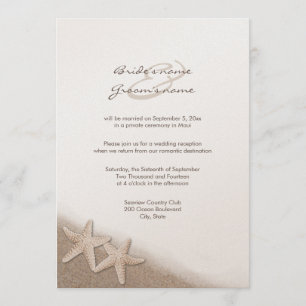 Invitation Réception De Mariage D'Étoile Uniquement Invitatio