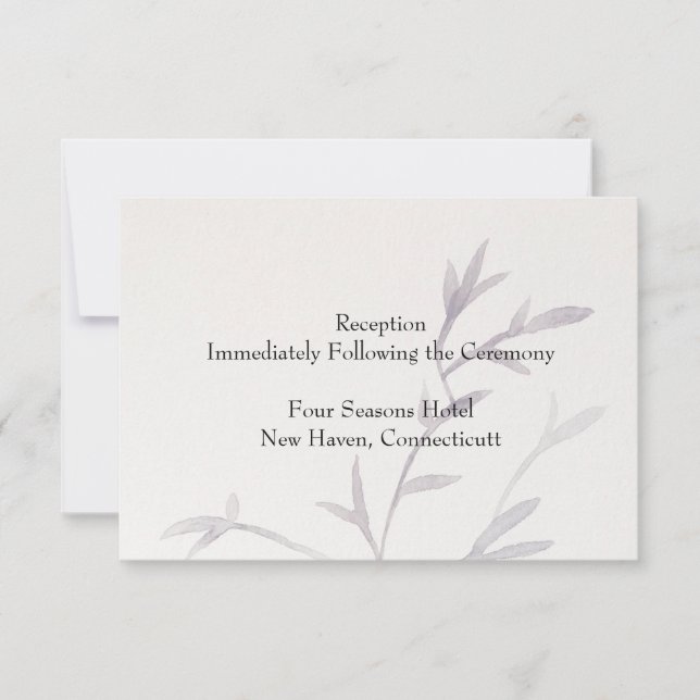 Invitation Réception de mariage d'inspiration asiatique moder (Devant)