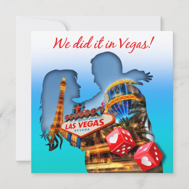 Invitation Réception de mariage d'un couple de Las Vegas (Devant)