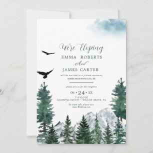 Invitation Réception de Mariage en Montagne Rocheuse 