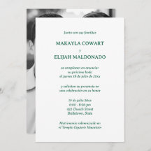 Réception de mariage espagnole verte et blanche