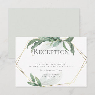Invitation Réception de mariage   Feuilles tropicales élégant
