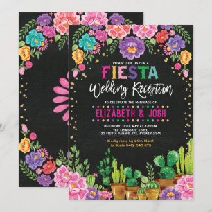 Invitation Réception de mariage Fiesta Fête Florale Mexicaine