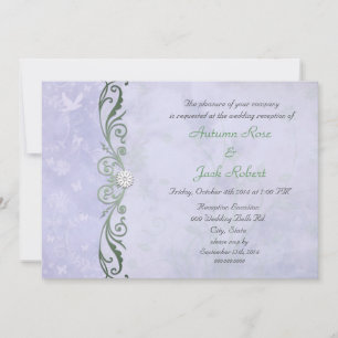 Invitation Réception De Mariage Floral Périwinkle Spring