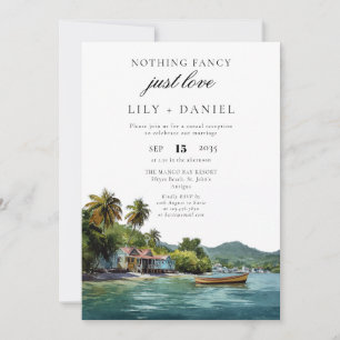 Invitation Réception de mariage fugué tropical des Caraïbes