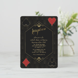 Invitation Réception de mariage Great Gatsby Art Déco Vintage