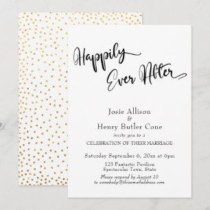 Invitation Réception de mariage Happily Ever After Confettis