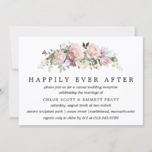 Invitation Réception de mariage : heureux pour toujours