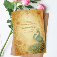 Réception de mariage hindou indien Peacock Floral