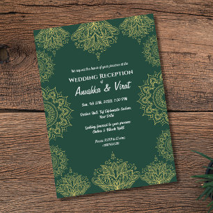 Invitation Réception de mariage indienne