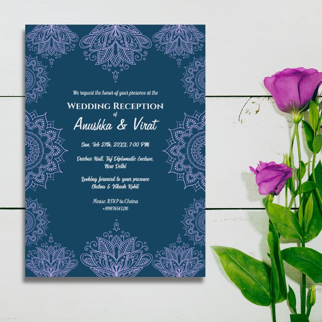 Invitation Réception de mariage indienne (Créateur téléchargé)