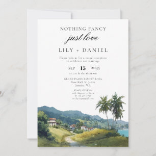 Invitation Réception de mariage intime tropical des Caraïbes