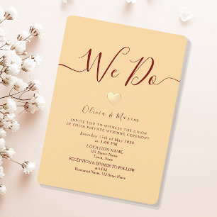 Invitation Réception de mariage jaune