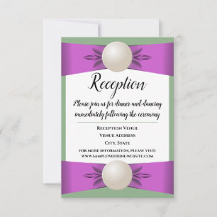 Invitation Réception de mariage Lilac & Sage Green Pearl