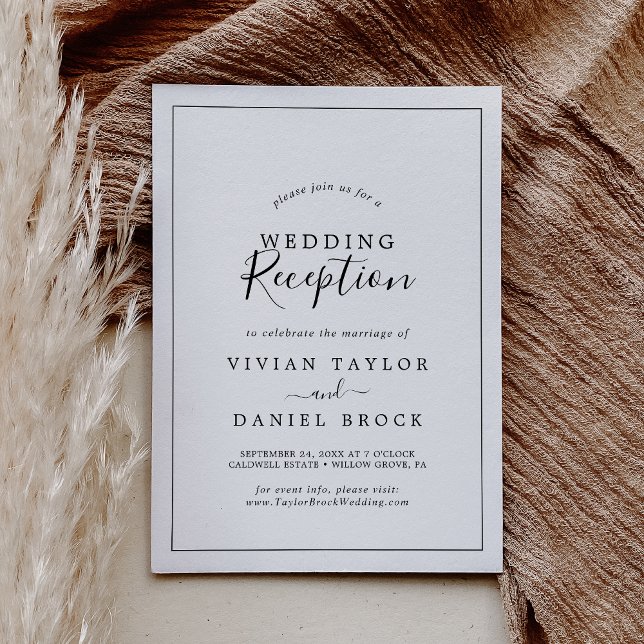 Invitation Réception De Mariage Minimaliste (Créateur téléchargé)