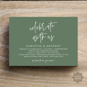 Invitation Réception de mariage minimaliste moderne