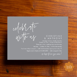 Invitation Réception de mariage minimaliste moderne
