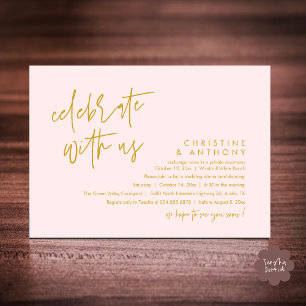 Invitation Réception de mariage minimaliste moderne
