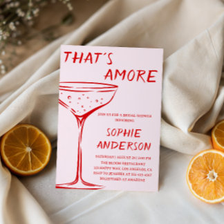 Invitation Réception de mariage minimaliste rouge pour cockta